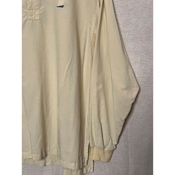 VTG Solumbra LARGE Yellow Long Sleeve Polo Shirt UV Protection Logo USA 1010K11 - Picture 5 of 14
